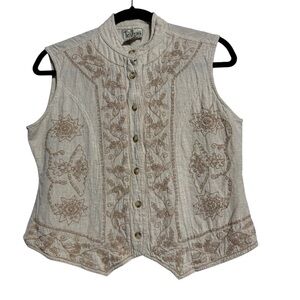 Tantrums Vest Boho Embroidered Breathable Lightweight